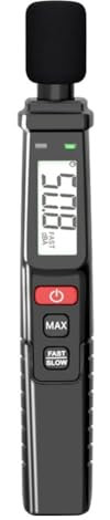 Poggapp Mètre de Bruit Numérique Sonomètre Portatif DB Mètre Pondéré A 30-130dB Instrument de Mesure Audio Moniteur de Décibels