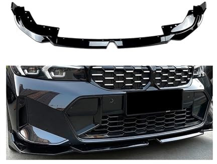 YJTYC Auto Frontspoiler Lippe für BMW Serie 3 G20 G21 LCI M Sport 320i 325i 2022 2023, Antikollisions FrontstoßStange Protector Splitter Diffusor Stoßfängerlippe Spoilerlippe,Glossy Black