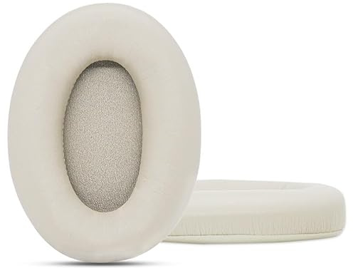 Replacement 1000XM3 Ear Cushions for Sony WH-1000XM3 Over-Ear Headphones, Compatibel WH1000XM3 Ear Pads with Softer Protein Leather, Noise Isolation Memory Foam (Silver)