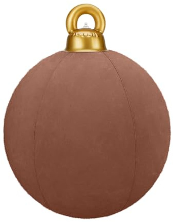 60 cm Palline di Natale giganti gonfiabili in velluto, pallone di Natale gonfiabile con fiocco, pallone gonfiabile decorato in PVC, grandi decorazioni gonfiabili per esterni per le festività