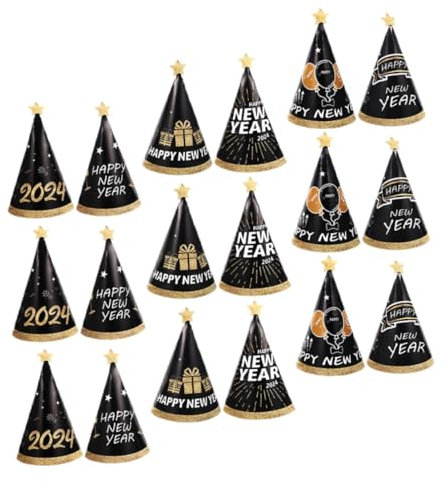 OKUMEYR 18stücke Teiliges Neujahrsparty Hüte Aus Papier Farbenfrohe Partyhüte Für Erwachsene Für Fotos Rollenspiele Und Festliche Dekorationen