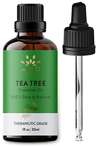 AVD Organics Ätherisches Teebaumöl 30 ml | 100% reines und natürliches teebaumöl |für Aromatherapieöl Entspannung Haut und Haare | 1 fl. Oz