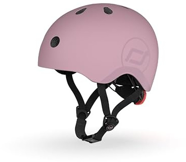 Scoot and Ride & Kinderhelm, Größe S/M bis S (51–55 cm), verstellbare Passform, leichtes Design, atmungsaktive Belüftung, magnetische Schnalle, sicherheitszertifiziert, Wildberry