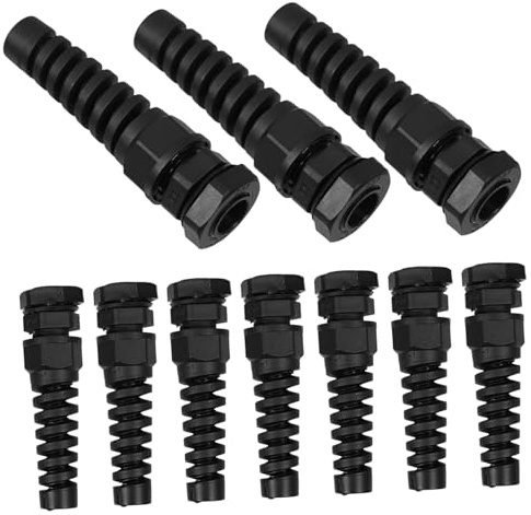 KICHOUSE 10stücke Kabelverschraubung Mit Zugentlastung Verstellbar Nylon Dichtung Kabelverbinder Für Kabelschutz Installation