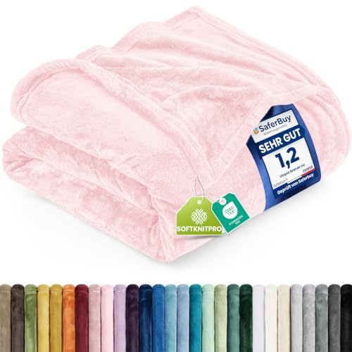 Utopia Bedding Fleece Blanket Twin Size Pink 300GSM Luxury Anti-Static Fuzzy Soft Microfiber Dorm Bed Blanket for Girls (60x80 Inch)