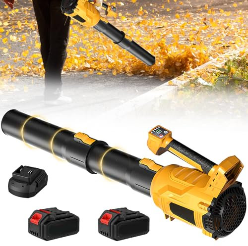 Soffiatore Elettrico Soffiatore a Batteria per Foglie 3Ah 21V Modalità a 5 velocità per la Cura del Prato/Giardino/Polvere
