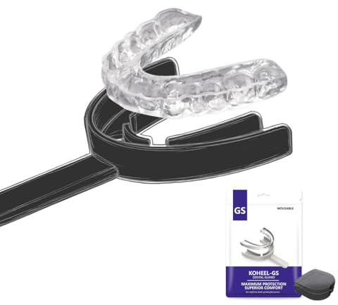 KOHEEL GS Gouttière Dentaire Thermoformable pour Bruxisme, Protège-Dents de Nuit Anti-Grincement et Serrement de Dents, Lot de 5 (Noir Petit)