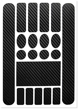 BANGHA Reflektoren Aufkleber,Fahrrad Aufkleber 2 stücke Scratch-resistente Mountainbike-Kette Schutzrahmen Aufkleber ausblenden Wähler-Kettenaufenthalt Fahrrad Paster-Wachabdeckung(Carbon Black)