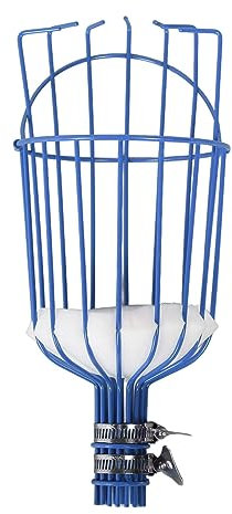 Fdit Fruit Picker Basket, Fruit Picker Tool Detachable Fruit Harvester Attachment Iron Fruit Picker Basket Heads for 3cm Diameter Pipe (Blue (0.6mm Thickness))