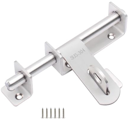 Rdxanc Schiebeschrauben, Riegel, Haspe, Edelstahl, robust, Türschloss für Holzzaun, Tür
