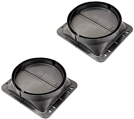 TEHAUX 2PCS Kitchen Non Return Valve Base for Range Hood Durable Material Easy Installation Prevents Crossover Essential Accessory for Kitchen Ventilation