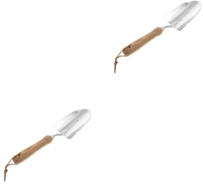 Milisten 2 Pezzi Pala da giardinaggio scavo attrezzo strumenti da giardinaggio utensili manuali da giardinaggio giardino vanga da giardinaggio Piantaggi di piantagioni Acciaio inossidabile