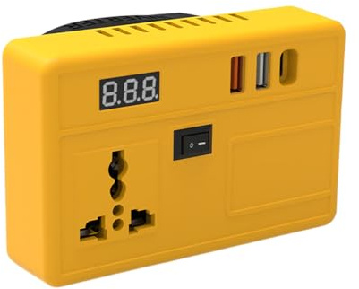 Onduleur pour Batterie - Station d'Énergie Portable - Convertisseur 21V à 200-220V avec Générateur de Charge Rapide pour Smartphones