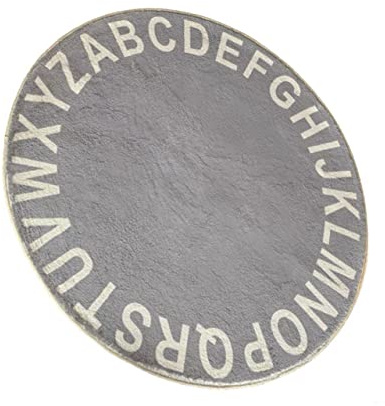 KOCKSHION Runder Spielteppich Aus Hautfreundlichem Material Mit Alphabetischem Motiv Krabbelmatte Und Liegefläche Für Kleinkinder Im Kinderzimmer