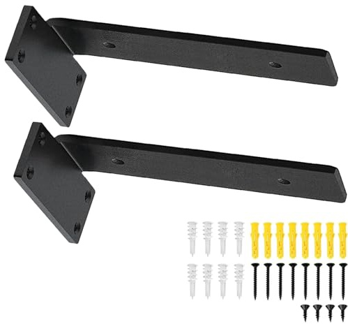 2 Stück Regalhalterung Schwerlastträger 5 mm Dick 45 kg 30.5cm | Regalträger Regalwinkel Regal Konsole Regalhalter Schwerlast Schwimmende Regalhalterungen Regal Wandhalterung