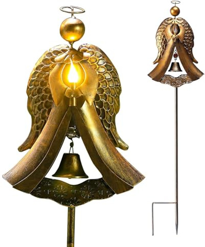 Luces solares de cementerio, luz de estaca de tumba al aire libre con energía solar, iluminación LED de larga duración impermeable con sensor de encendido/apagado automático, lámparas conmemorativas d