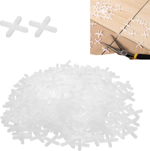 YiyuanHe 500Pcs Tile Leveling Spacers, 3mm Plastic Cross Spacers for Floor and Wall Tile Installation.