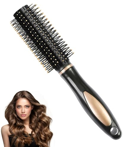 Round Hair Brush for Blow Dry - Radial Vent Hairbrush Round Barrel Curling Brush Comb to Create Smooth Curls and Wavy Hairs, Anti-Static Professional Hairstyling Tool for All Hair Types Women Men