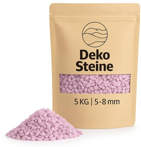 Deko-Granulat rosa als farbige Streudeko - 5 kg kleine Deko-Steine Ø 5-8 mm für Gläser, Vasen
