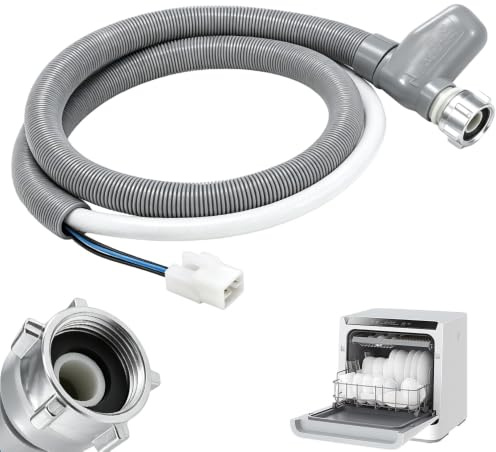 Aquastop Zulaufschlauch, SGZIOO 1.8M Universal Schlauch Spülmaschine Waschmaschine Geschirrspüler, 3/4 Zoll Metallgewinde, Aquastop Geschirrspülerschlauch Kompatibel mit Bosch, Siemens und Neff
