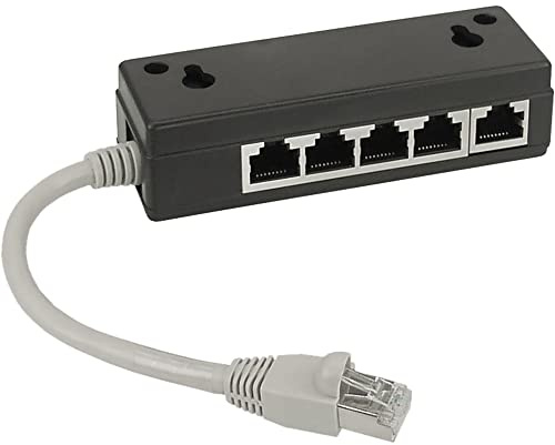 InLine 69935 ISDN distributör, 5x RJ45-uttag, 15 cm kabel, med ändmotstånd