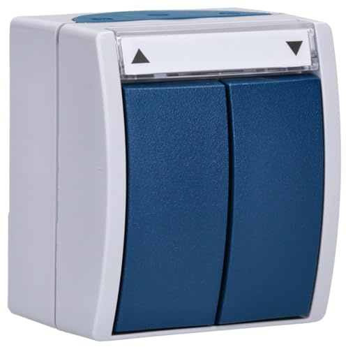 Busch-Jaeger 2601/4 W-53 Jalousieschalter Wippschalter, 1-polig (Thermoplast) Grau Ocean® (IP 44) 2CKA001085A1612