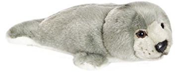 WWF Plüsch Kollektion WWF12690 - Plüschfigur Robbe, 24 cm, grau, Plüschtiere