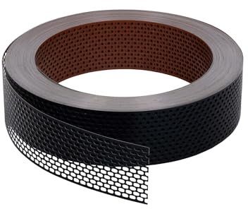 Fassadenprofile Traufgitter 60m x 80mm Schwarz Traufgitter aus Alu, Lüftungsband für optimale Fassaden- und Dachbelüftung