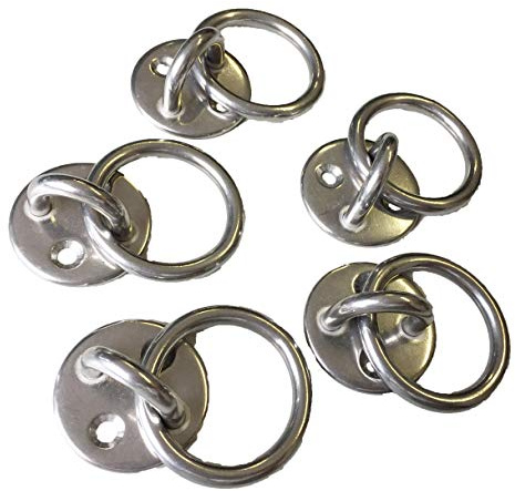 Sunload Augplatte rund mit Ring Edelstahl rostfrei V4A 5 Stück
