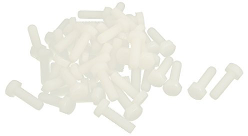 Aexit M6 Schrauben x 20mm Außengewinde Nylon Hex Metrisch Kopfkappe Schrauben, Bolzen Passschrauben 50 Stück