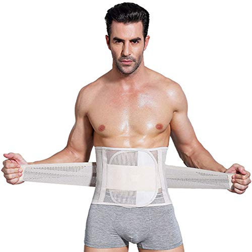 Bauchgurt Bauchweggürtel ? Damen & Herren ? Schwitzgürtel ? Waist Trimmer | Schnell & Einfach Abnehmen mit dem Fitnessgürtel (Beige,XXL)