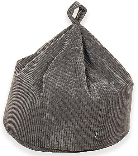 Gilda Kids Classic Beanbag Corduroy Delivered Filled (Grey)