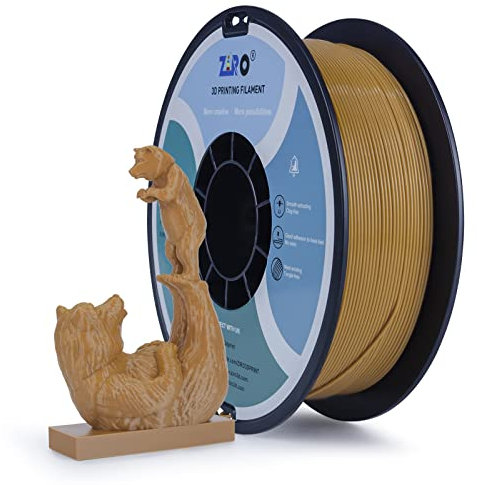 ZIRO PLA Filament 1.75mm, 3D Drucker Filament PLA Basic Color Series 1.75mm 1kg (2.2lbs), Maßgenauigkeit +/- 0.03mm, Braun