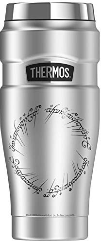 The Lord Of The Rings Mordor Script, THERMOS STAINLESS KING Stainless Steel Travel Tumbler, Vacuum insulated & Double Wall, 16oz