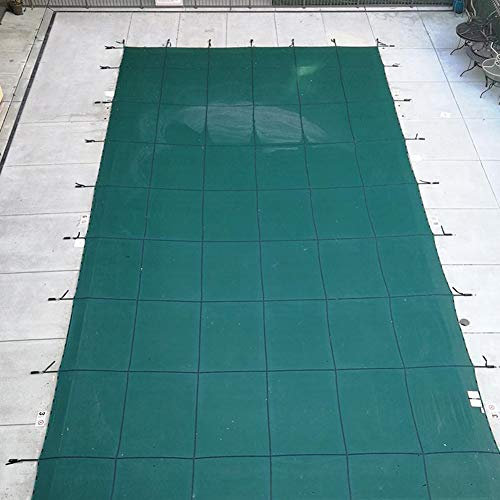 HWF Pool Cover Poolabdeckplane Pool Sicherheitsabdeckung Winter, Rechteck Inground Safety Pool Abdeckung, Green Mesh Solid Pool Sicherheitsabdeckung für In Ground Swimming Pool