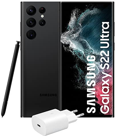 Samsung Galaxy S22 Ultra 5G + caricabatterie – Telefono cellulare gratuito, 512 GB, smartphone Android, Phantom Black (versione spagnola)