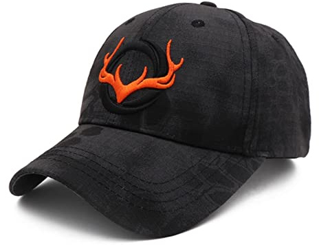 XKUN Cap Camo Baseball Cap Angel Caps Männer Outdoor Jagd Camouflage Jungle Hut 3D Hirschkopf Wandern Casquette Hüte-Black Python,One Size
