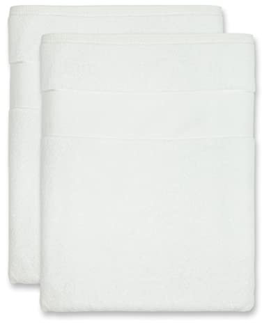 BANANALU Asciugamano da sauna XL – XXL, 100 x 180 cm, qualità 100% cotone, 600 g/m², 2 pezzi, bianco, 100 x 180 cm, 600 g/m²