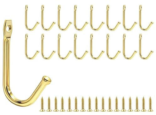 KUMGROT 16 Mini-Wandhaken im Vintage-Stil zum Aufhängen von Schmuck, Halsketten, Schlüsseln