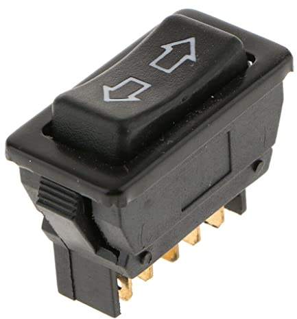 Interruptor momentáneo DPDT Pulsador botón de encendidoapagadoencendido AC 12 V 20 A 2 vías plástico negro 2 vías MOMENTARIO obturador eléctrico aéreo arriba abajo interruptor basculante