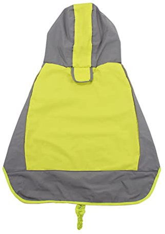 Hunderegenmantel mit Reflexstreifen,Wasserdichter Regenmantel für Hunde mit Kapuze und Geschirr-Loch,Regenjacke Hunderegenjacke Hundejacke Regenponcho für Kleine, Mittelgroße und Große Hunde Grün XXL