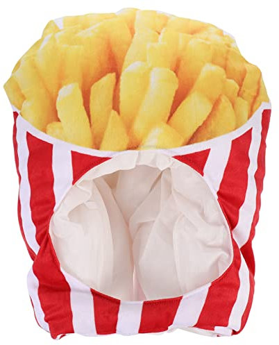 Abaodam 1stück Lustiger Pommes Frites Hut Kostüm Accessoire Für Partys Und Fotos Vielseitig Verwendbar Als Kopf Und Kuschelkissen Für Festivals Und Feiern