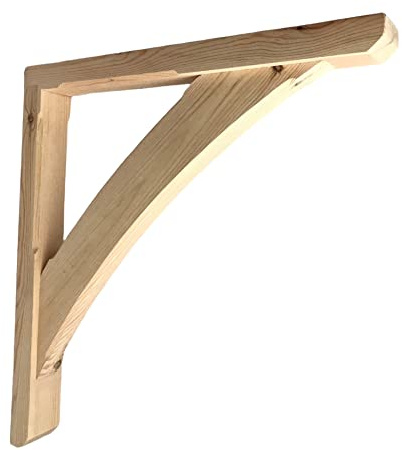 Timber Gallows Bracket 500mm x 535mm Curved Brace Mortice and Tenon Jointed