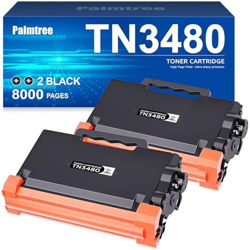 Palmtree TN3480 Kompatibel für Brother TN3480 Brother TN-3480 Brother TN 3480 Brother 3480 Kompatibel für Brother HL-L5100DN Toner MFC-L5750DW MFC-L5700DW HL-L5200DW HL-L5000D HL-L5200DWT (2 Schwarz)