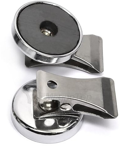 5 x Magnetklammer Magnet Clip 2,5cm x 1,0cm (2-er Pack) - Magnetkraft 300g - 10 Stück - Magnetclips für den Einsatz rund um das Haus Büro oder Werkstatt - für Notizen Erinnerungen Rezepte usw.