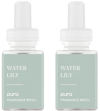 Pura Malodor Scent Refill - Smart Home Air Diffuser - Long-Lasting Premium Fragrance per Refill - Clean Diffuser Fragrance - Air Deodorizer & Odor Eliminator - 2 Pack, Water Lily