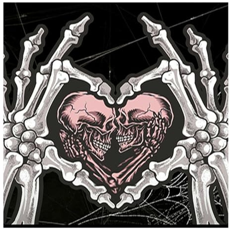 DCIDBEI 30x30CM Diamant Stickerei Totenkopf, 5D Diamond Painting Paar Skelett, Rund Diamant Painting Bilder Schädel, Diamond Art für Wanddekoration, Basteln Geschenk, kreative Freizeit Erwachsene