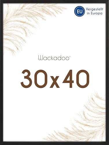 Wackadoo Bilderrahmen 30x40 schwarz Fotowand Fotorahmen mit Glas Holz Picture frame poster