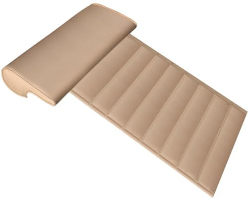 HBDTNTKF Auto Erweitertes Sitzkissen Für Lexus UX 250h/260h hybrid 2018-2022, Seat Modification Leg Rest Beinstütze Kissen Kniepolster Komfort Cushion Innere Zubehör,B/Stripes-Beige