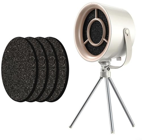 BlissfulAbode Desktop Cooker Hood, Desktop Range Hood, Mini Extractor Hood, 3 Speed Recirculating Mini Kitchen Hood with Carbon Filter(#4 with 4 Filters)